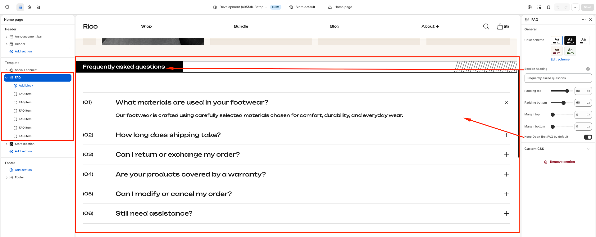 Documentation screenshot