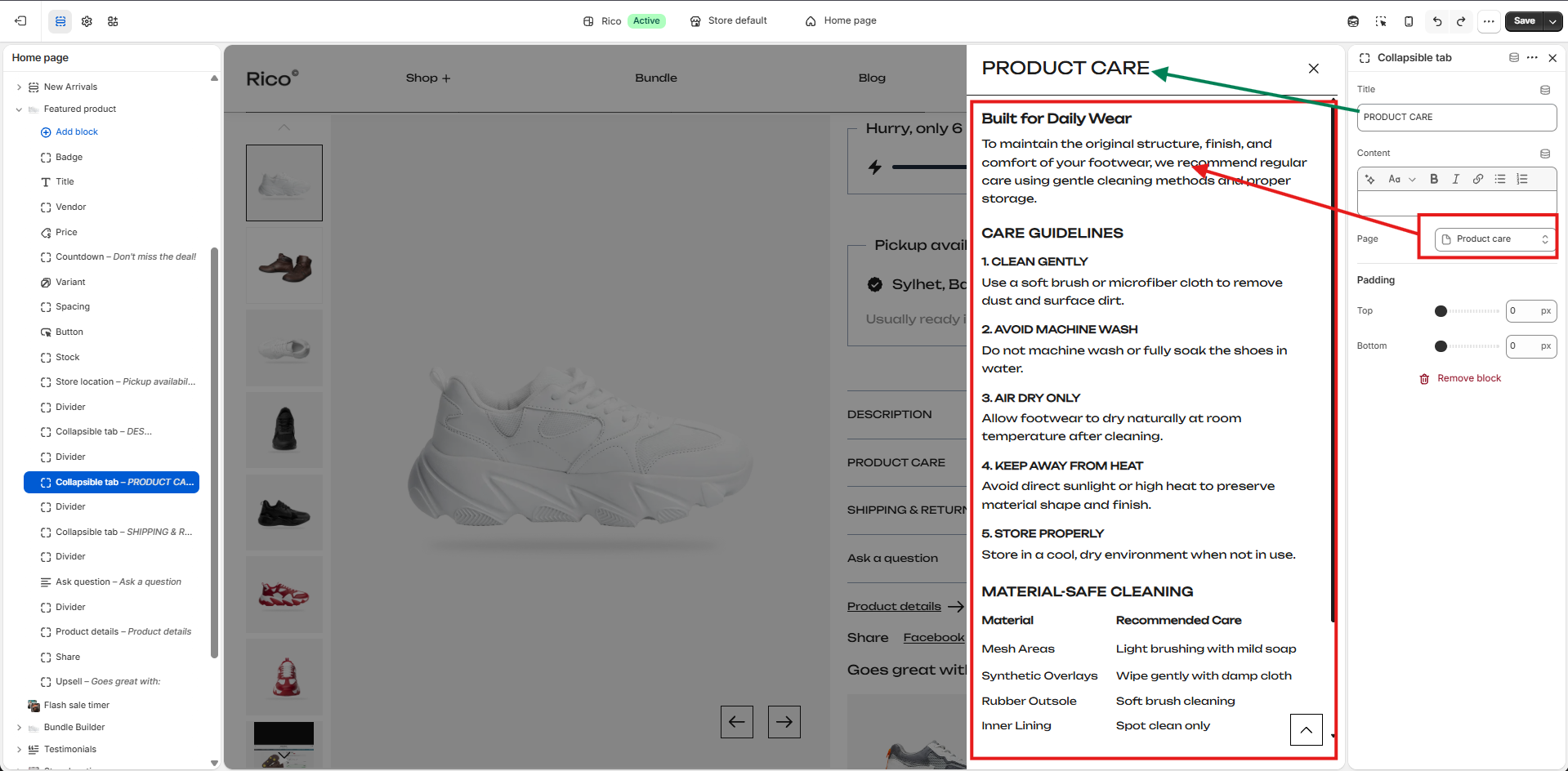 Documentation screenshot