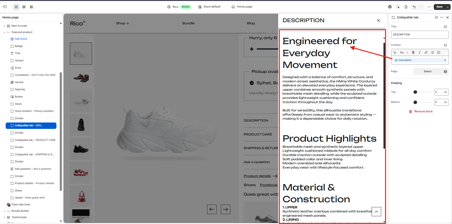Documentation screenshot