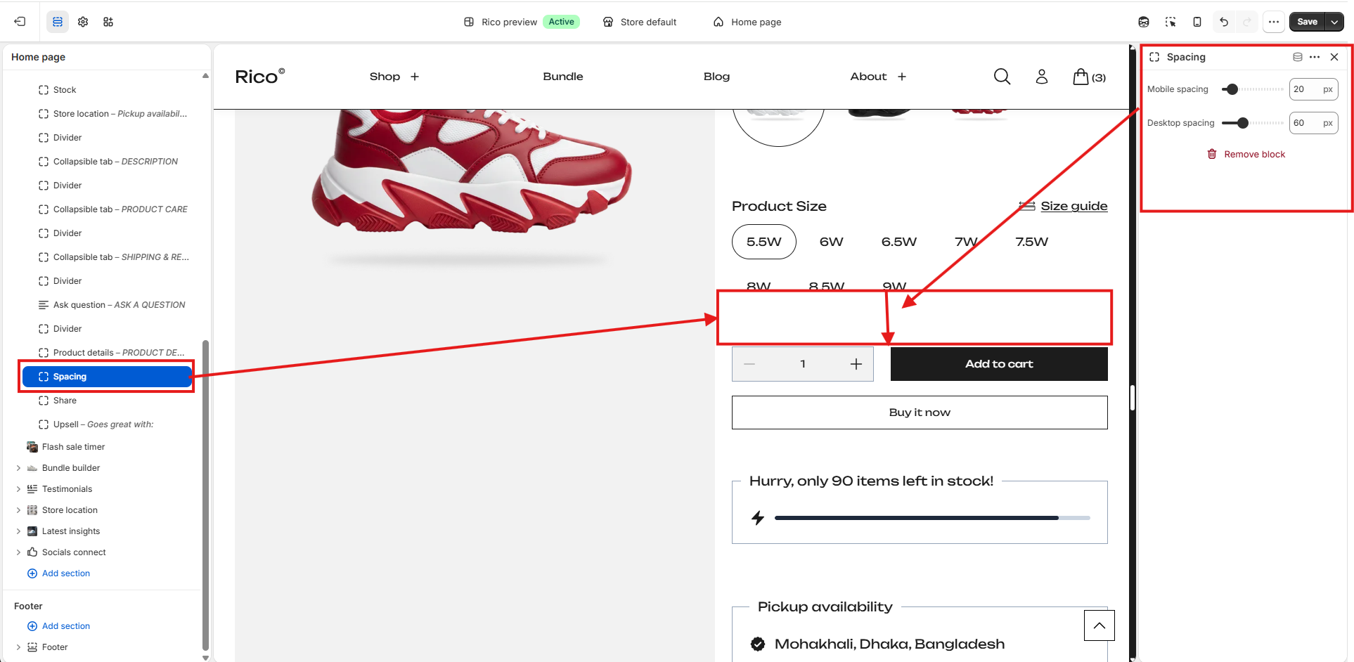 Documentation screenshot